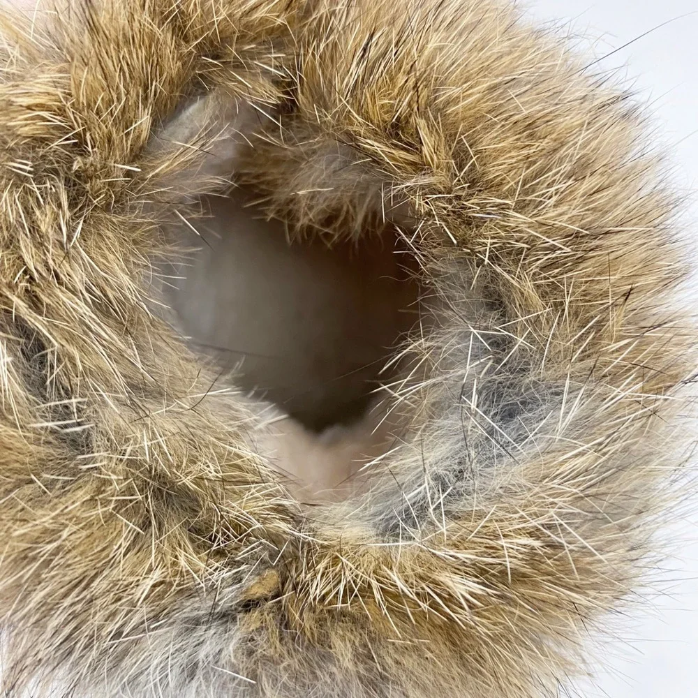 Comfy Kids Metallic Pearl Rabbit Fur Trim Winter Snow Boots‎ Bear Tread Size 25